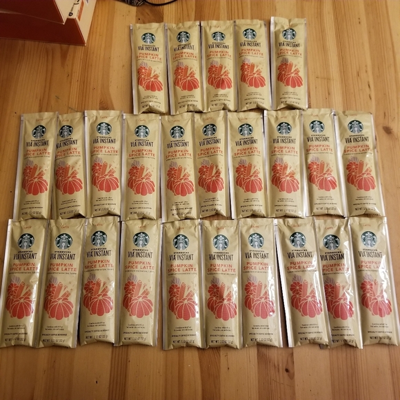 Starbucks Pumpkin Spice Latte Via Instant Holiday Fall Coffee 25 Packets